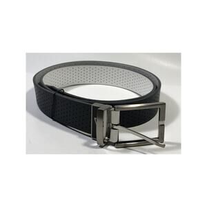 Nike Perforated Reversible Golf Belt White/Gray Size 40 Stainless Buck Excellent